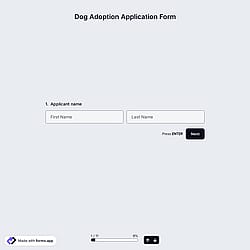 Dog Adoption Application Form