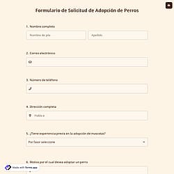 Formulario de Solicitud de Adopción de Perros