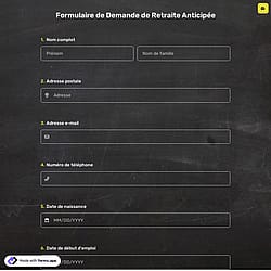 Formulaire de Demande de Retraite Anticipée