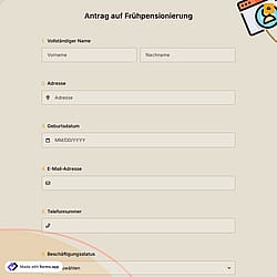 Antrag auf Frühpensionierung