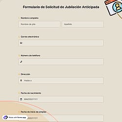 Formulario de Solicitud de Jubilación Anticipada