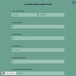 Ausstellungsantragsformular