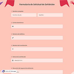 Formulario de Solicitud de Exhibición