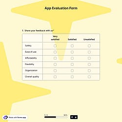 App Evaluation Form