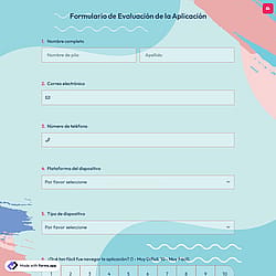 Formulario de Evaluación de la Aplicación