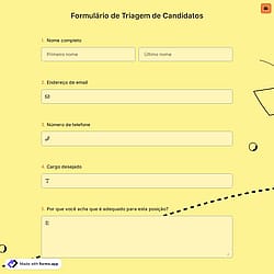 Formulário de Triagem de Candidatos