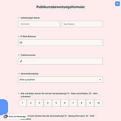 Publikumsbewertungsformular