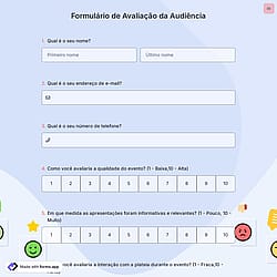 ​​Formulário de Avaliação da Audiência