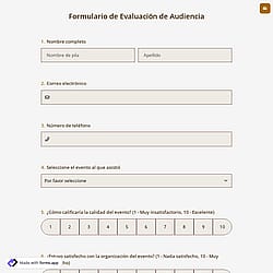 Formulario de Evaluación de Audiencia