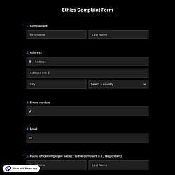 Ethics Complaint Form