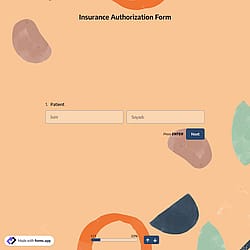 Insurance Authorization Form