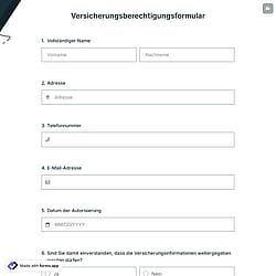 Versicherungsberechtigungsformular