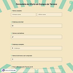 Formulário de Oferta de Compra de Terreno