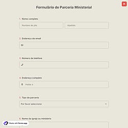 Formulário de Parceria Ministerial