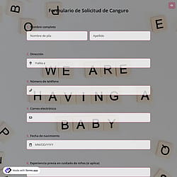 Formulario de Solicitud de Canguro