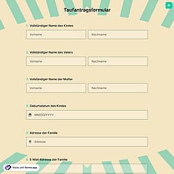 Taufantragsformular