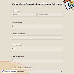 Formulaire de Demande de Admission en Entreprise