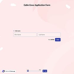 Cabin Crew Application Form