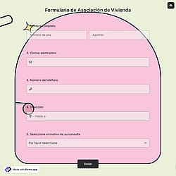 Formulario de Asociación de Vivienda