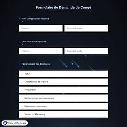 Formulaire de demande de congé
