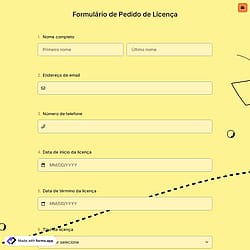 Formulário de Solicitação de Licença