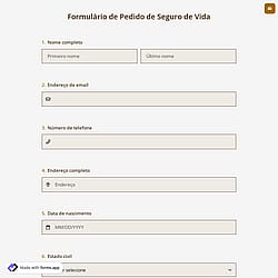 Formulário de Pedido de Seguro de Vida