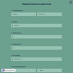 Pflegeheim-Bewerbungsformular