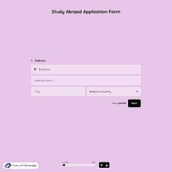 Study Abroad Application Form