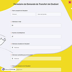 Formulaire de Demande de Transfert de Etudiant