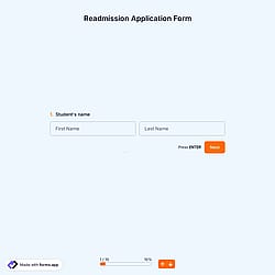 Readmission Application Form