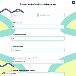 Formulaire de Candidature Promoteur