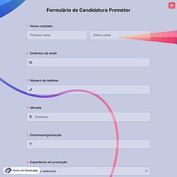 Formulário de Candidatura Promotor