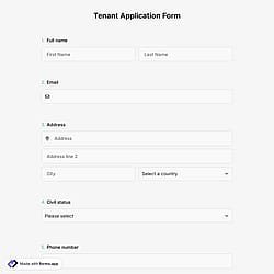Tenant Application Form