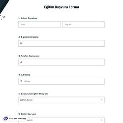 Eğitim Başvuru Formu