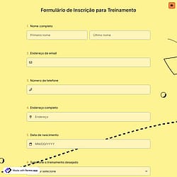 Formulário de Inscrição para Treinamento