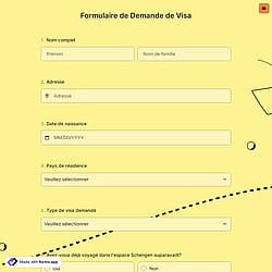 Formulaire de Demande de Visa