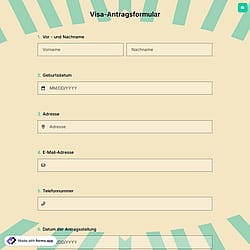 Visa-Antragsformular