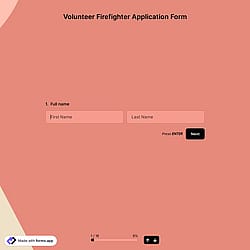 Volunteer Firefighter Application Form
