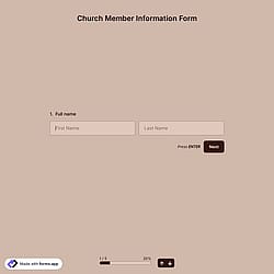 Church Member Information Form