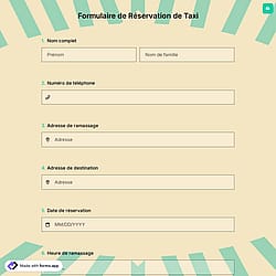 Formulaire de Réservation de Taxi