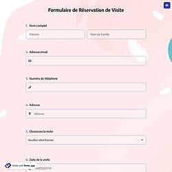 Formulaire de Réservation de Visite en Ligne