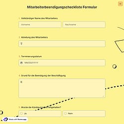 Mitarbeiterbeendigungscheckliste Formular