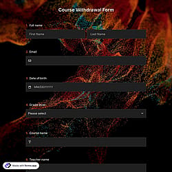 Course Withdrawal Form