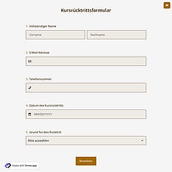 Kursrücktrittsformular