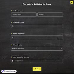 Formulario de Retiro de Curso