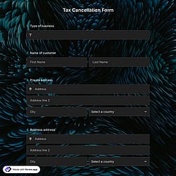 Tax Cancellation Form