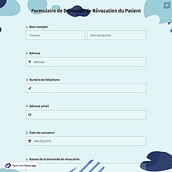 Formulaire de Demande de Révocation du Patient