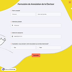 Formulaire de Annulation de le Électeur