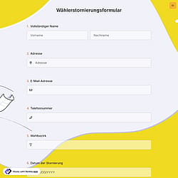 Wählerstornierungsformular