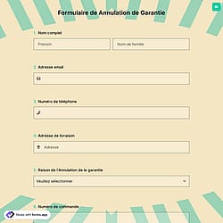 Formulaire de Annulation de Garantie